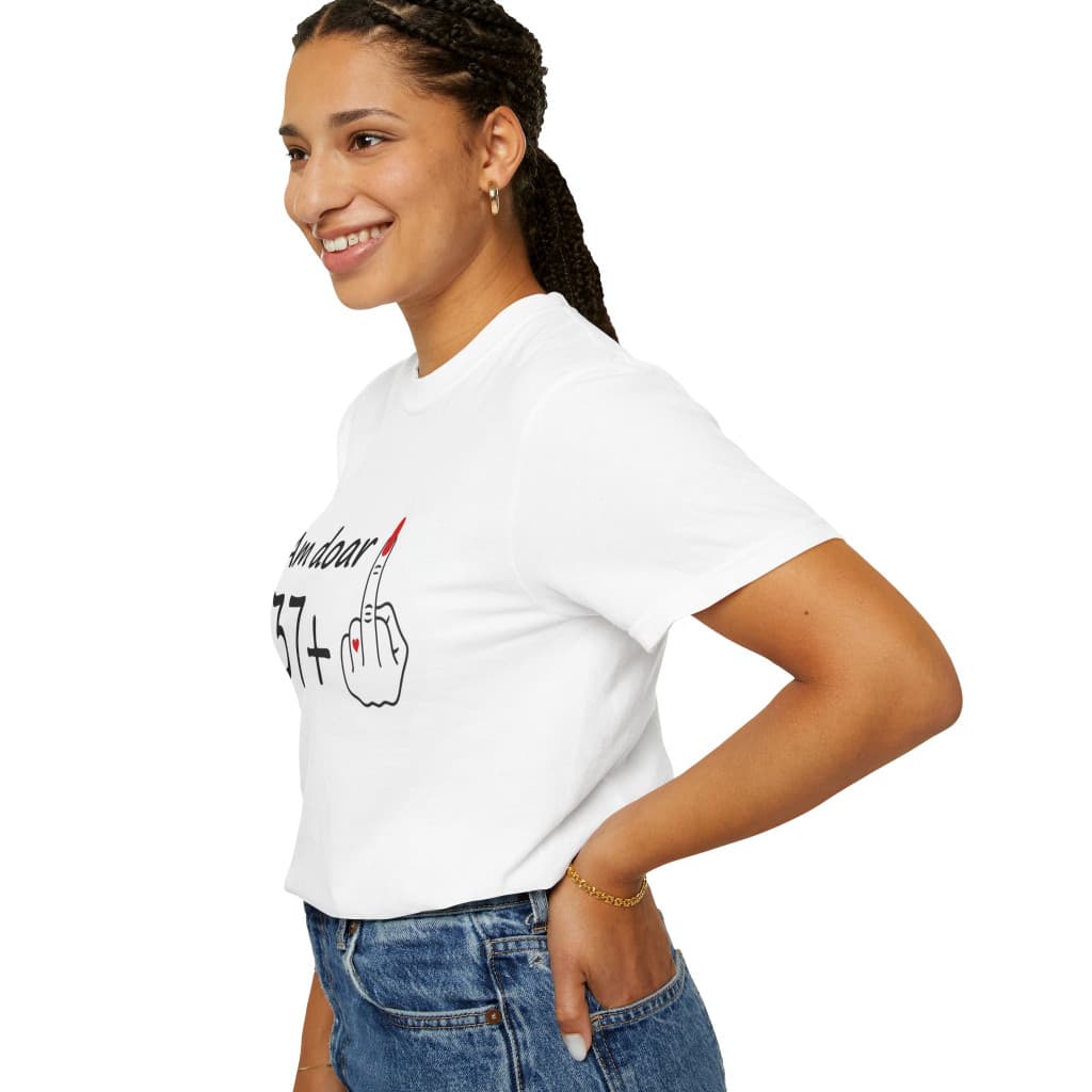 Tricou personalizat alb, unisex, varsta ta +, modal, diverse marimi — varianta 5