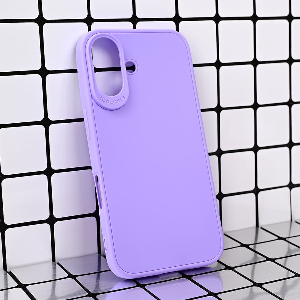 Husa protectie Apple iPhone 16, Matt TPU My Choice, silicon moale, mov lila — varianta 3