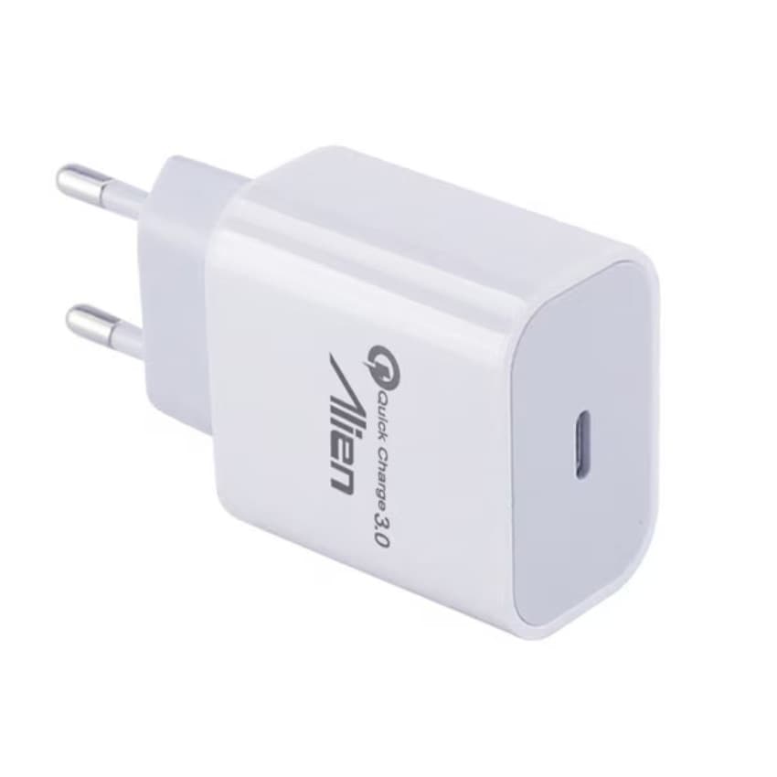 Incarcator telefon Alien, port Type-C / PD, Qualcomm 3.0 Fast Charger, alb — principală