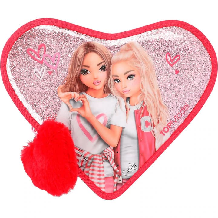 Penar Echipat Top Model, inima One Love, roz, 4,5 x 25 x 20 cm — principală