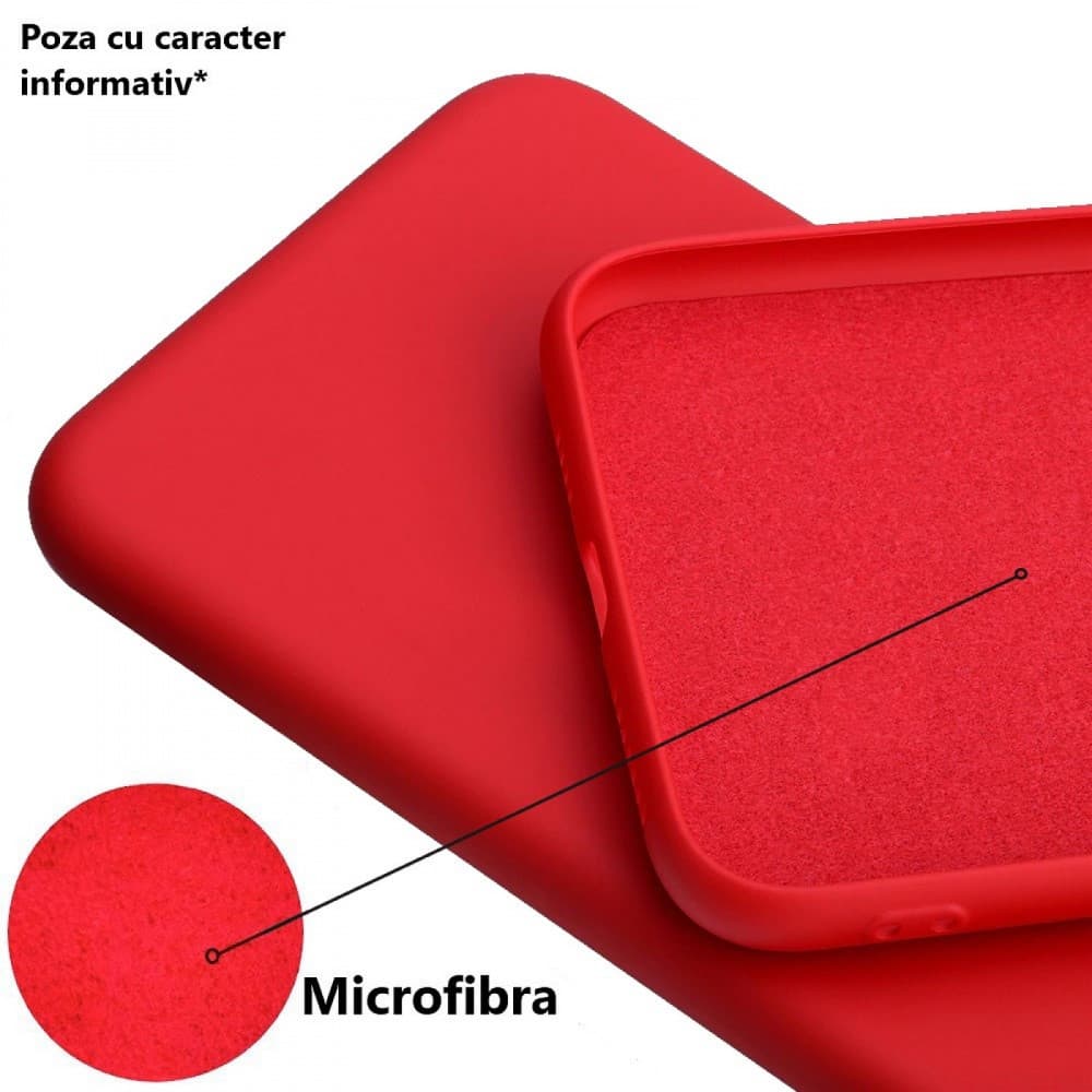 Husa Oppo A72 5G Luxury Silicone, catifea in interior, protectie camere, rosu — varianta 2