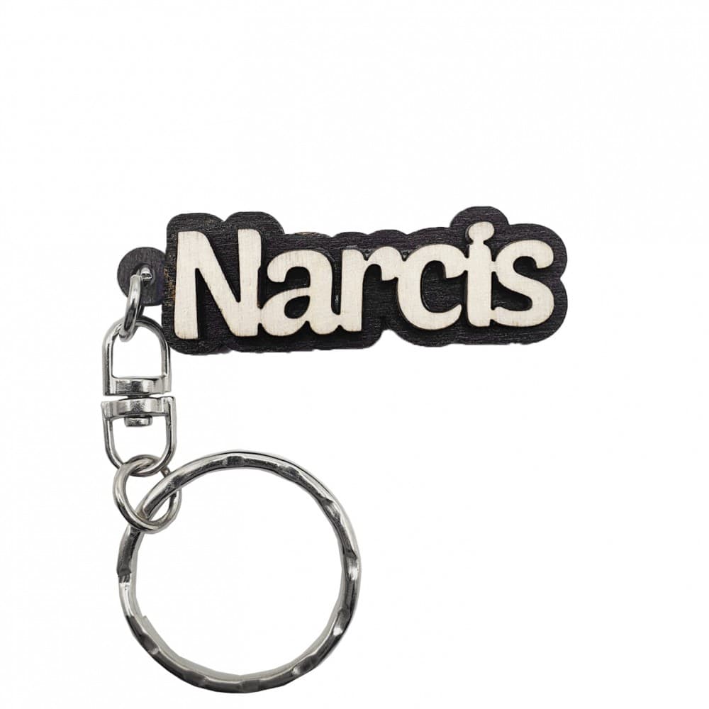 Breloc din lemn, nume "Narcis" — principală