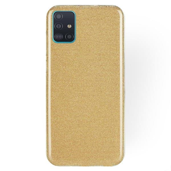 Husa Luxury Glitter pentru Samsung Galaxy A41, aurie — principală