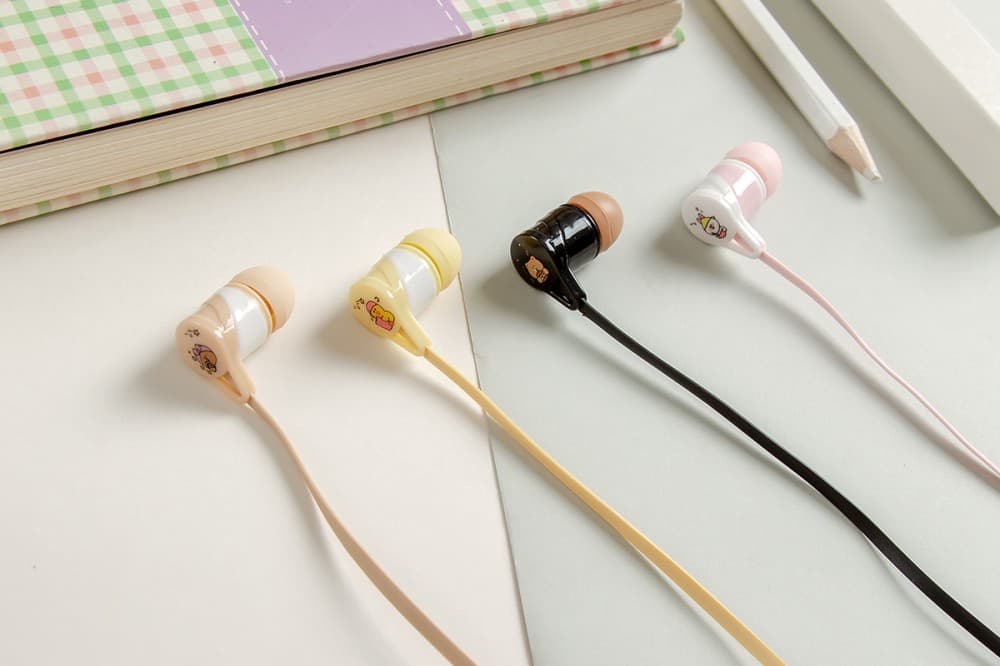 Casti audio cu microfon CONY CS-180, design funny, galbene — varianta 2