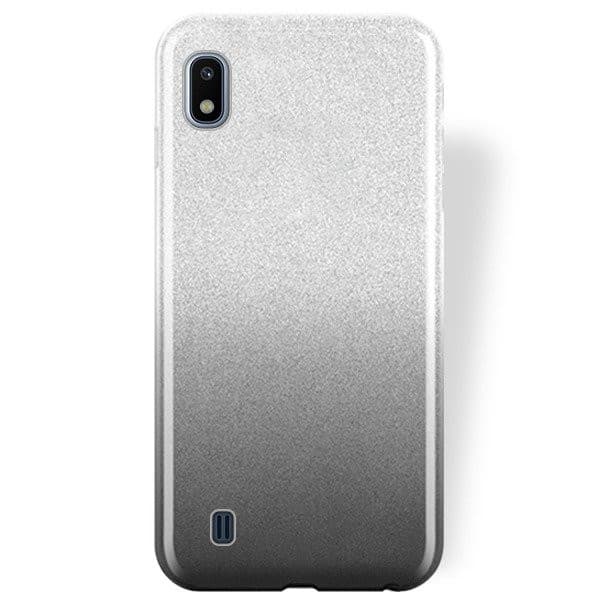 Husa Luxury Glitter Gradient pentru Huawei Y5P, negru cu argintiu — principală