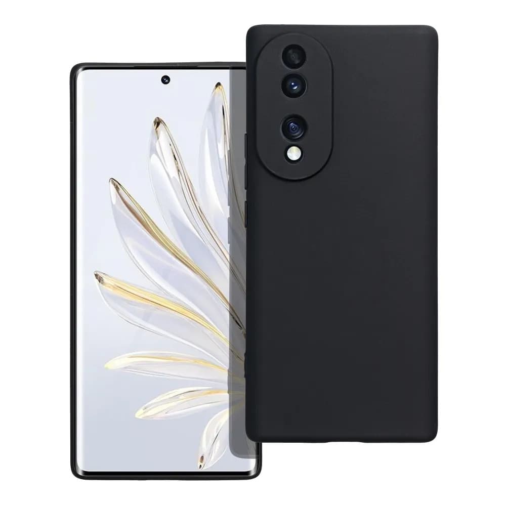 Husa protectie Honor 70, Matt TPU, silicon moale, negru — principală