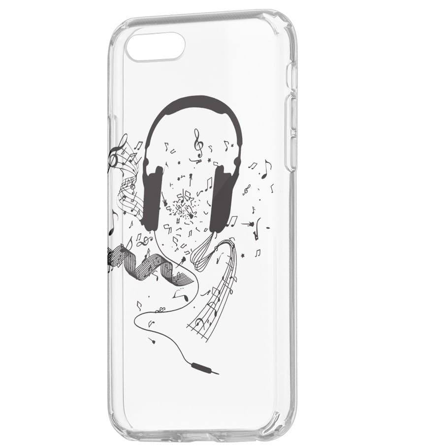 Husa de protecție pentru iPhone XS Max, TPU transparent, model Music 1 — varianta 2