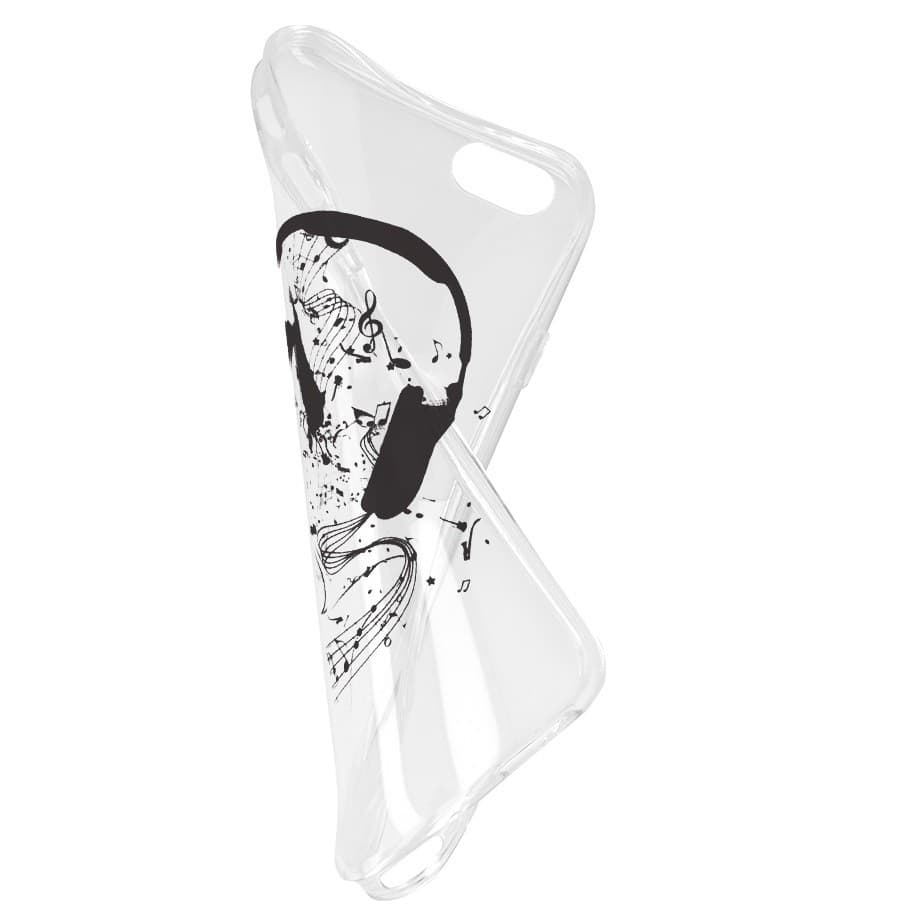 Husa de protecție pentru iPhone XS Max, TPU transparent, model Music 1 — varianta 3