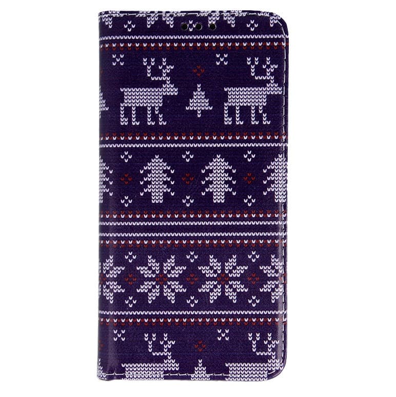 Husa Trendy Book pentru Apple iPhone 11 Pro, Christmas Edition, albastra — principală
