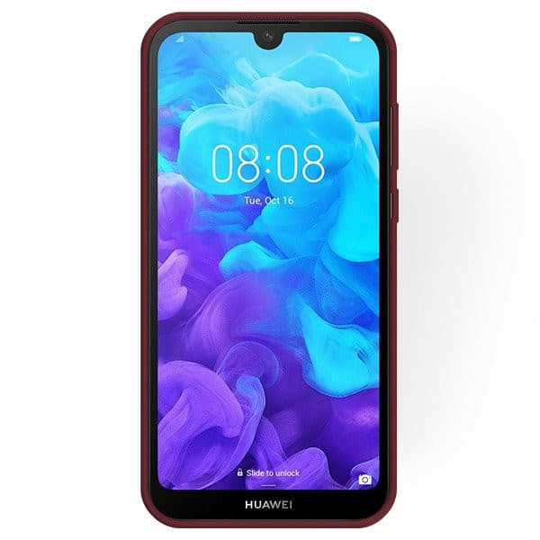 Husa Huawei Y5 2019 Matt TPU, silicon moale, burgundy — varianta 2