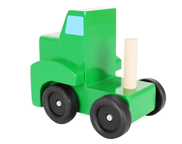 Camion tractare din lemn, 4 masinute incluse — varianta 7