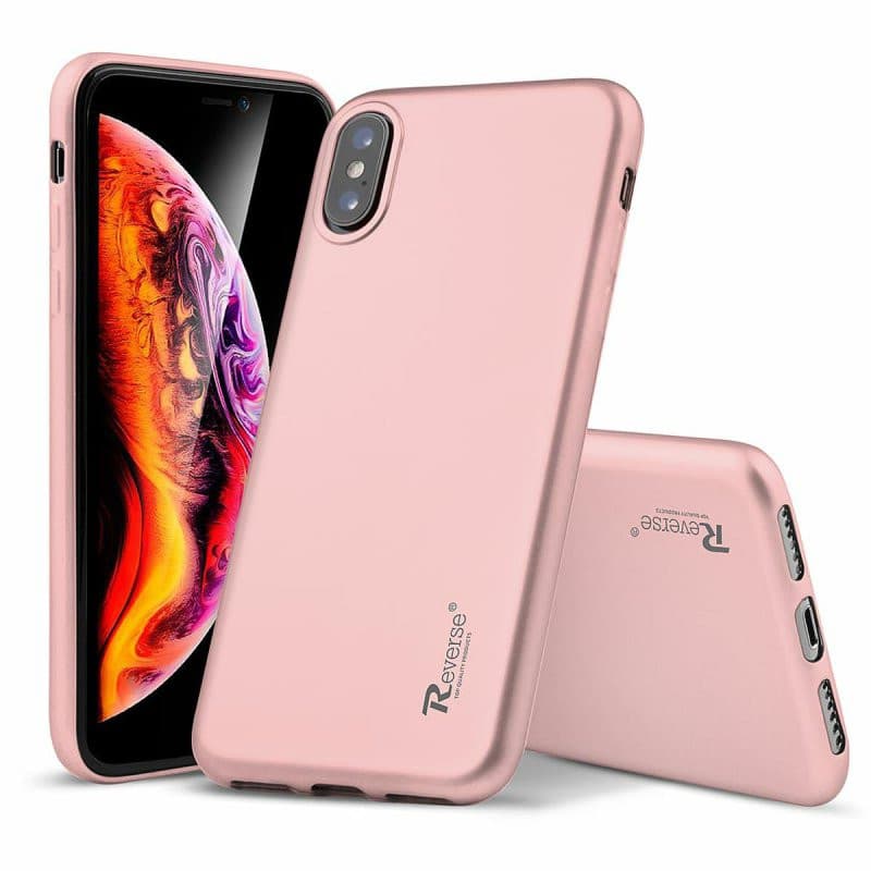 Husa de protectie Reverse Luxury TPU pentru Apple iPhone 12 Pro Max, roz — principală