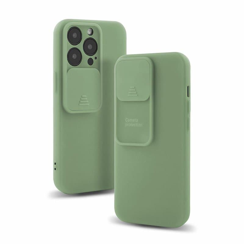 Husa Apple iPhone 13 Pro, Vertical Slide TPU, silicon moale, flexibil, verde maslina — varianta 6