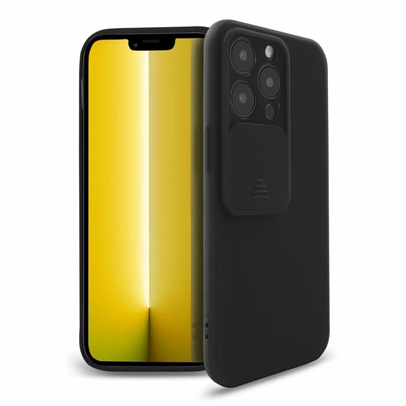 Husa Apple iPhone 13 Pro, Vertical Slide TPU, silicon moale, flexibil, albastra — varianta 3