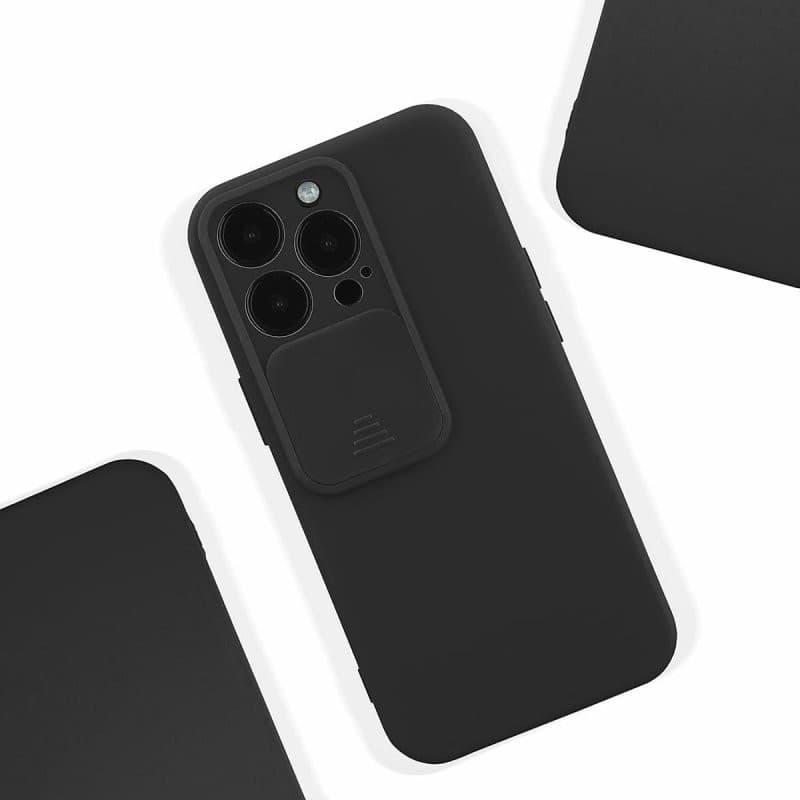 Husa Apple iPhone 13 Pro, Vertical Slide TPU, silicon moale, flexibil, albastra — varianta 4