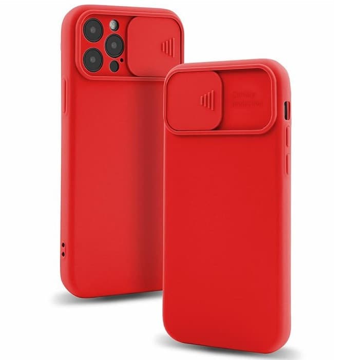 Husa Xiaomi Redmi 10, Slide TPU, silicon moale, flexibil, rosie — principală