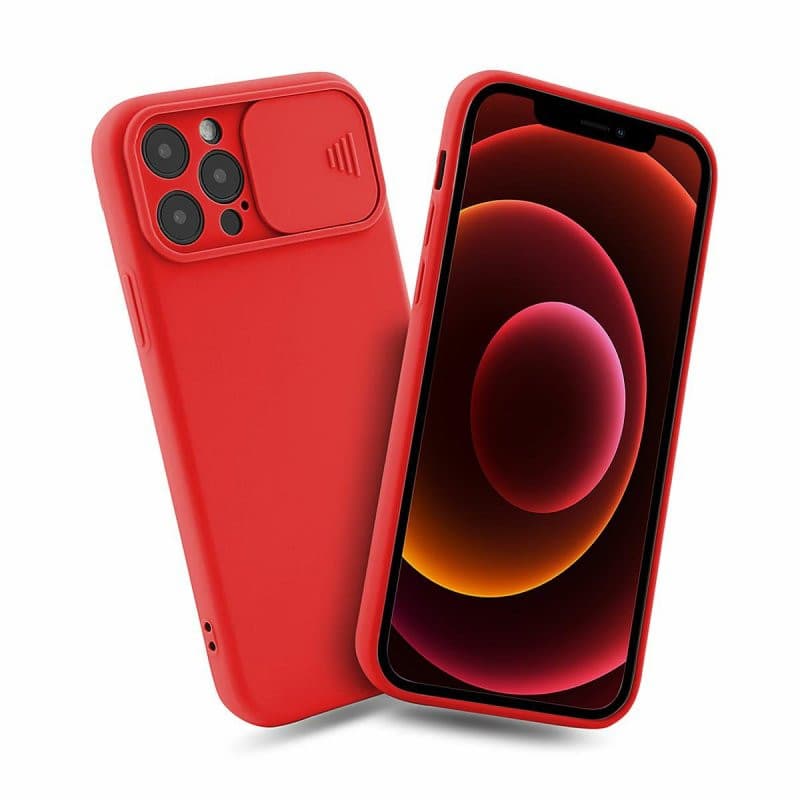 Husa Xiaomi Redmi 10, Slide TPU, silicon moale, flexibil, rosie — varianta 2