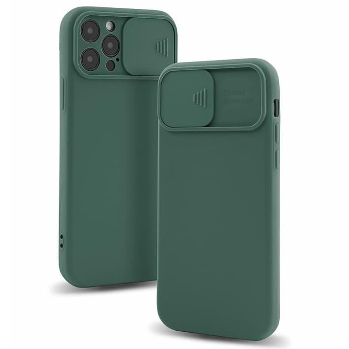 Husa Xiaomi Redmi 10, Slide TPU, silicon moale, flexibil, verde inchis — principală