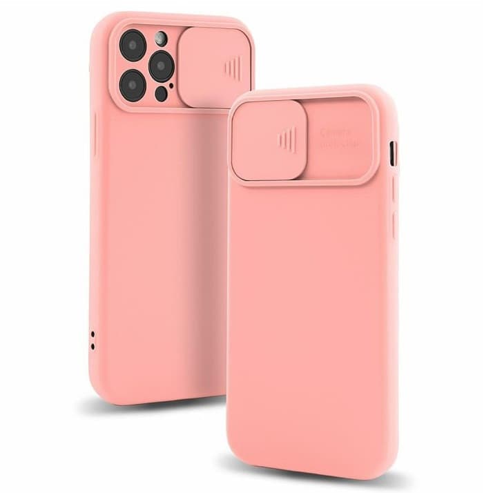 Husa Samsung Galaxy A12, Slide TPU, silicon moale, flexibil, roz pal — principală
