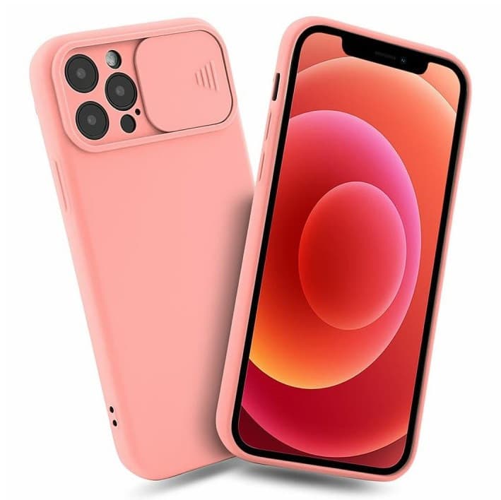 Husa Samsung Galaxy A12, Slide TPU, silicon moale, flexibil, roz pal — varianta 2