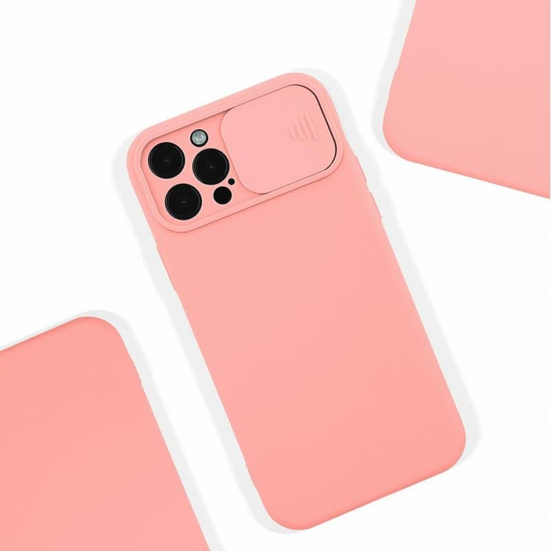 Husa Samsung Galaxy A12, Slide TPU, silicon moale, flexibil, roz pal — varianta 4