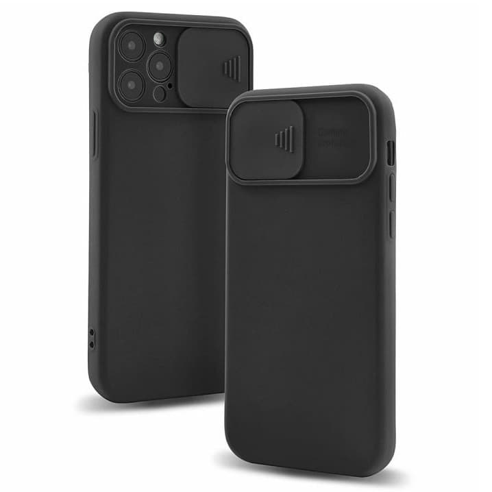 Husa Samsung Galaxy A03s / A02s, Slide TPU, silicon moale, flexibil, neagra — principală