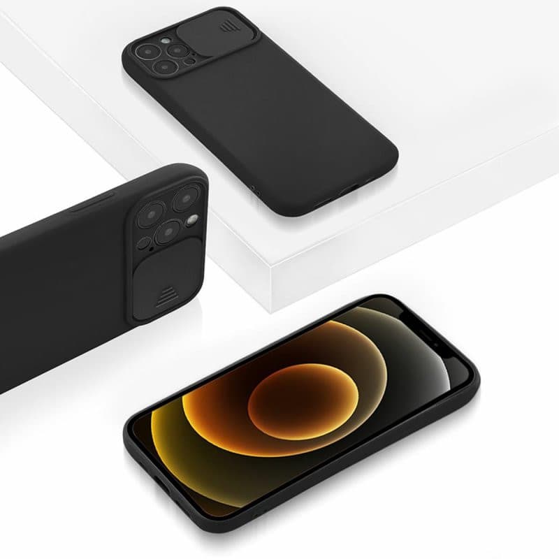Husa Samsung Galaxy A03s / A02s, Slide TPU, silicon moale, flexibil, neagra — varianta 5