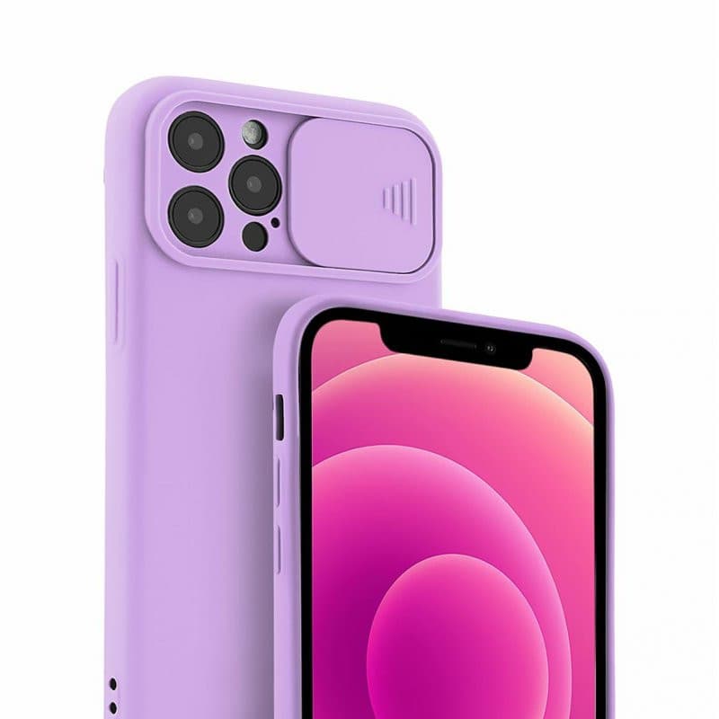 Husa Samsung Galaxy A03s/A02s, Slide TPU, silicon moale, flexibil, mov lila — varianta 2
