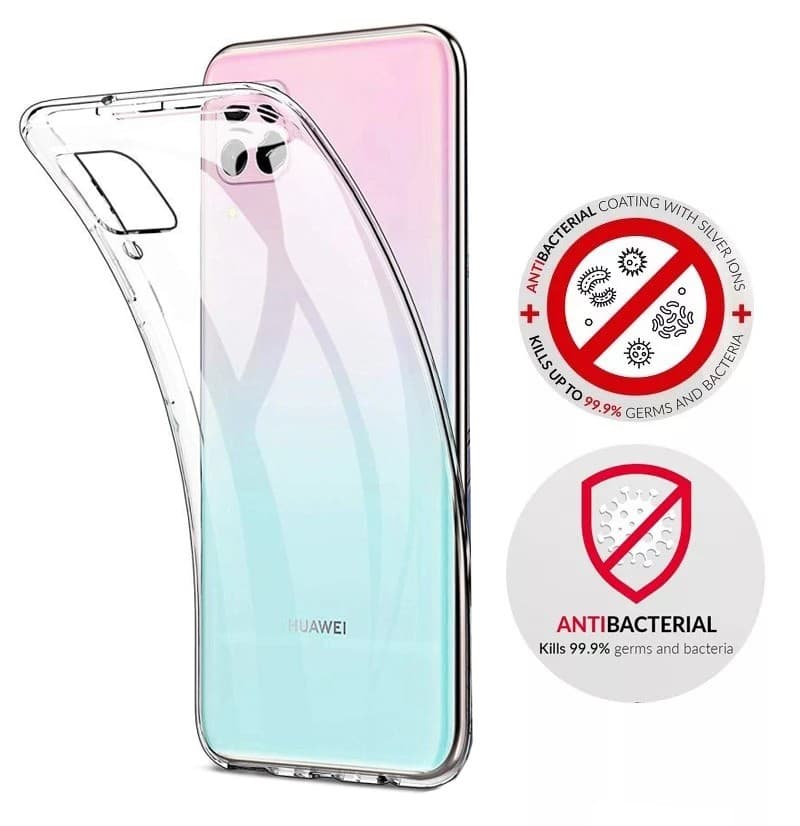 Husa protecție antibacteriana cu ioni de argint Forcell pentru Huawei Y5P, TPU transparent — principală