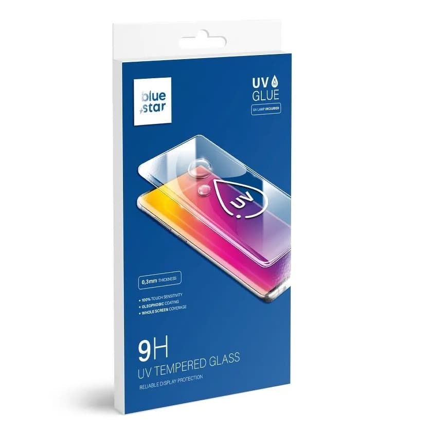 Folie de sticla Samsung Galaxy S20 Ultra, UV Glass Bluestar, lipire cu adeziv, lampa UV inclusa — principală