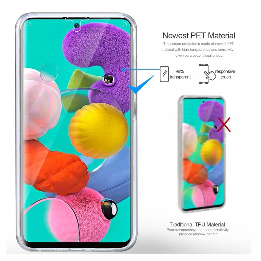 Husa protectie Xiaomi Mi 10 Lite (fata + spate) Fully PC & PET 360°, transparenta — varianta 4