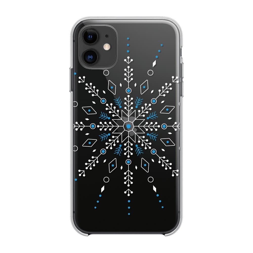 Husa de protectie de Craciun pentru Samsung Galaxy A41, Snowflake, transparenta — principală