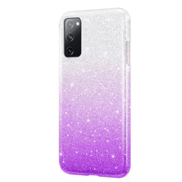 Husa Luxury Glitter Gradient pentru Samsung Galaxy A72, argintiu cu mov — varianta 2