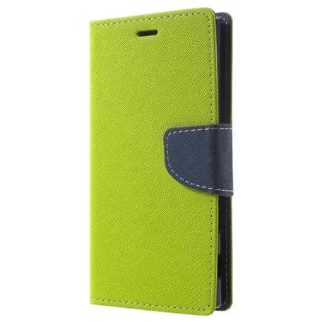 Husa protectie Samsung Galaxy A33 5G, Fancy Case, tip carte, inchidere magnetica, verde lime/albastru — 2