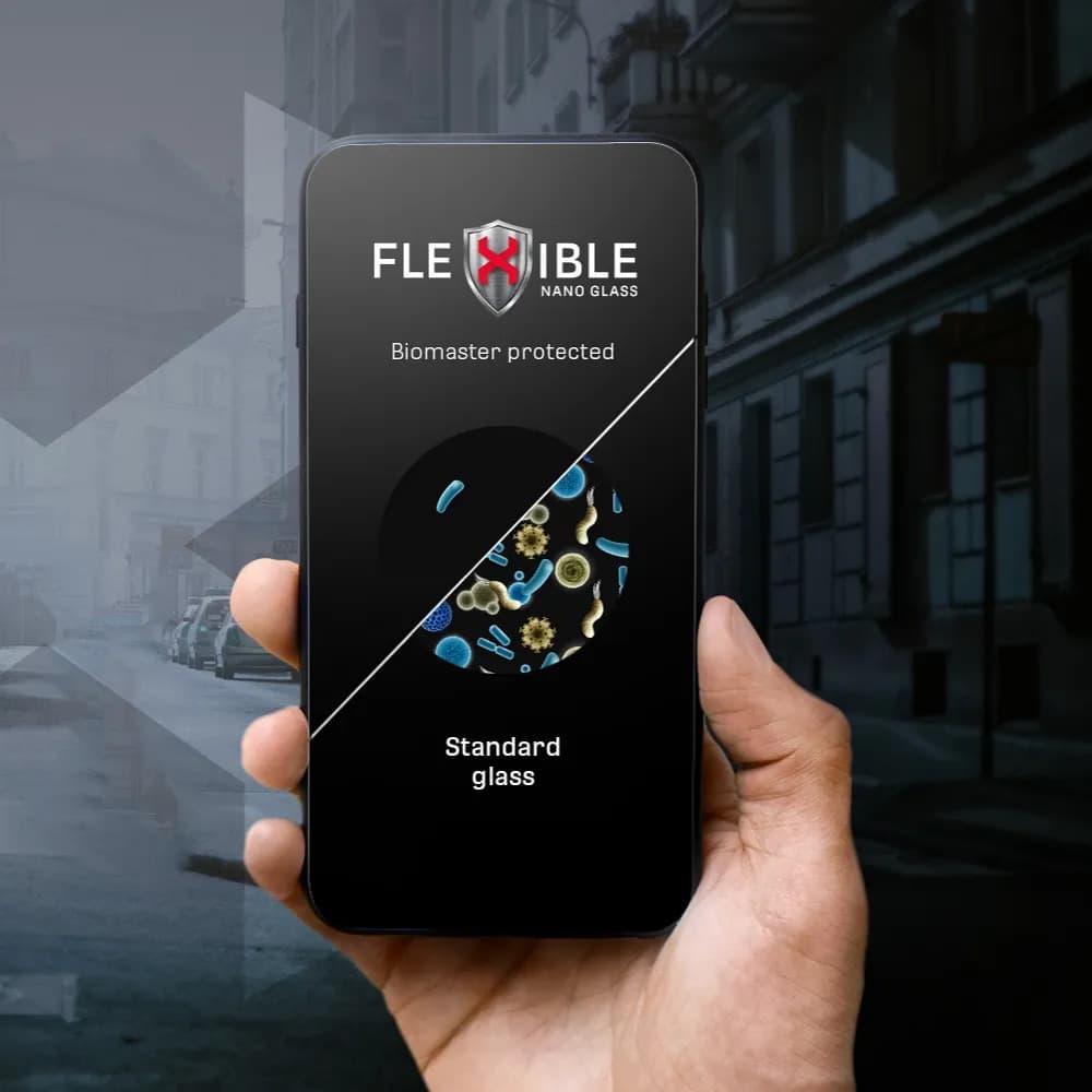 Folie Samsung Galaxy S22 Plus, Flexible Nano Glass, hibrid sticla + plastic, antibacteriana — varianta 4