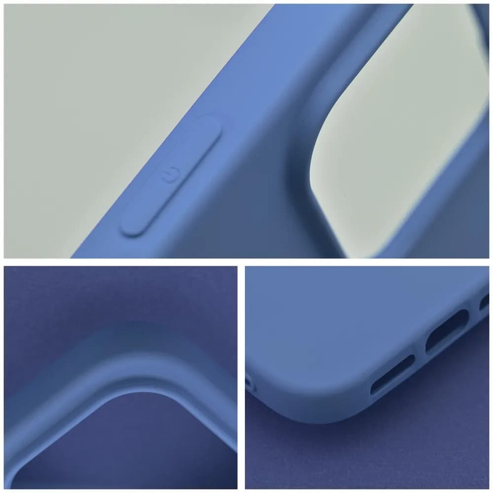 Husa Apple iPhone 14 Pro Max, Luxury Silicone, catifea in interior, albastra — varianta 5