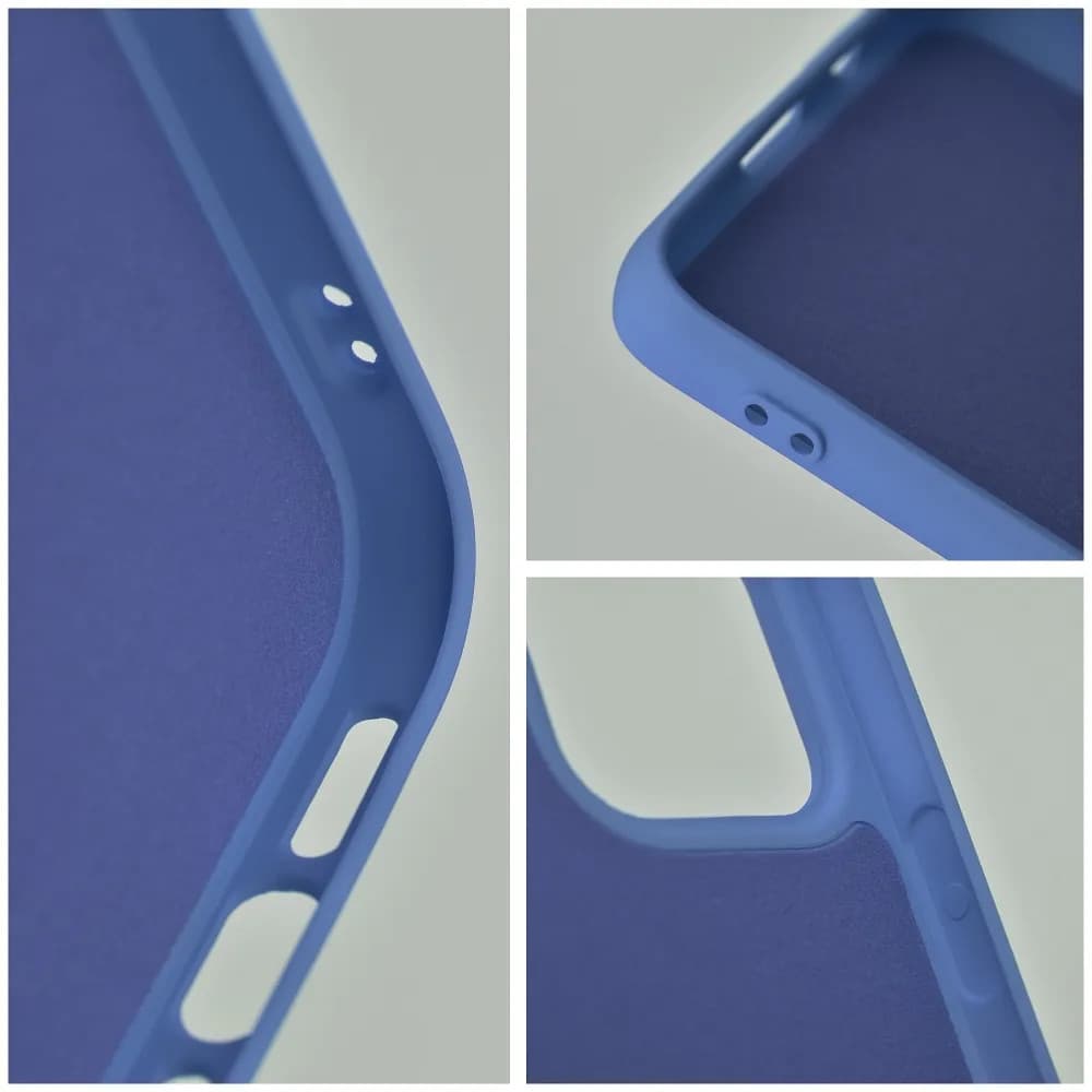 Husa Apple iPhone 14 Pro Max, Luxury Silicone, catifea in interior, albastra — varianta 6