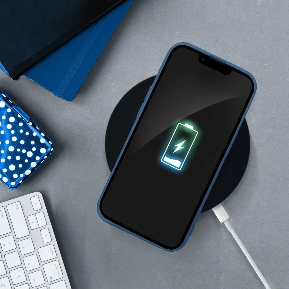 Husa Apple iPhone 14 Pro Max, Luxury Silicone, catifea in interior, albastra — varianta 8