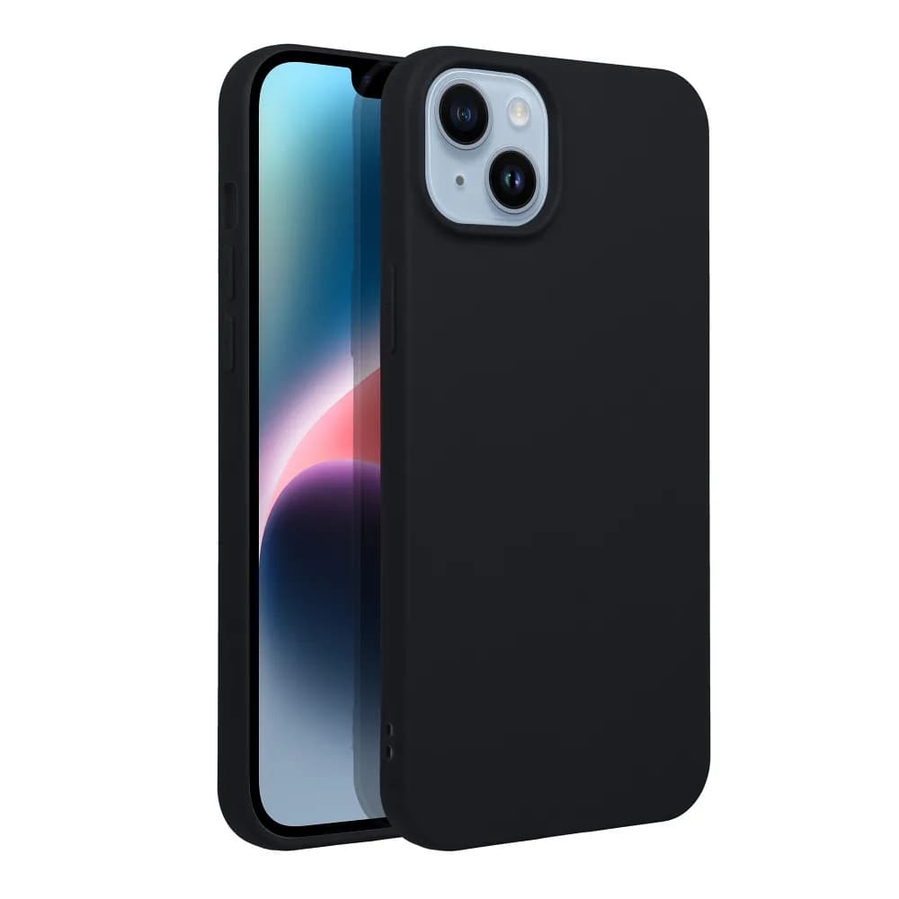 Husa Apple iPhone 14 Plus, Matt TPU, silicon moale, neagra — principală