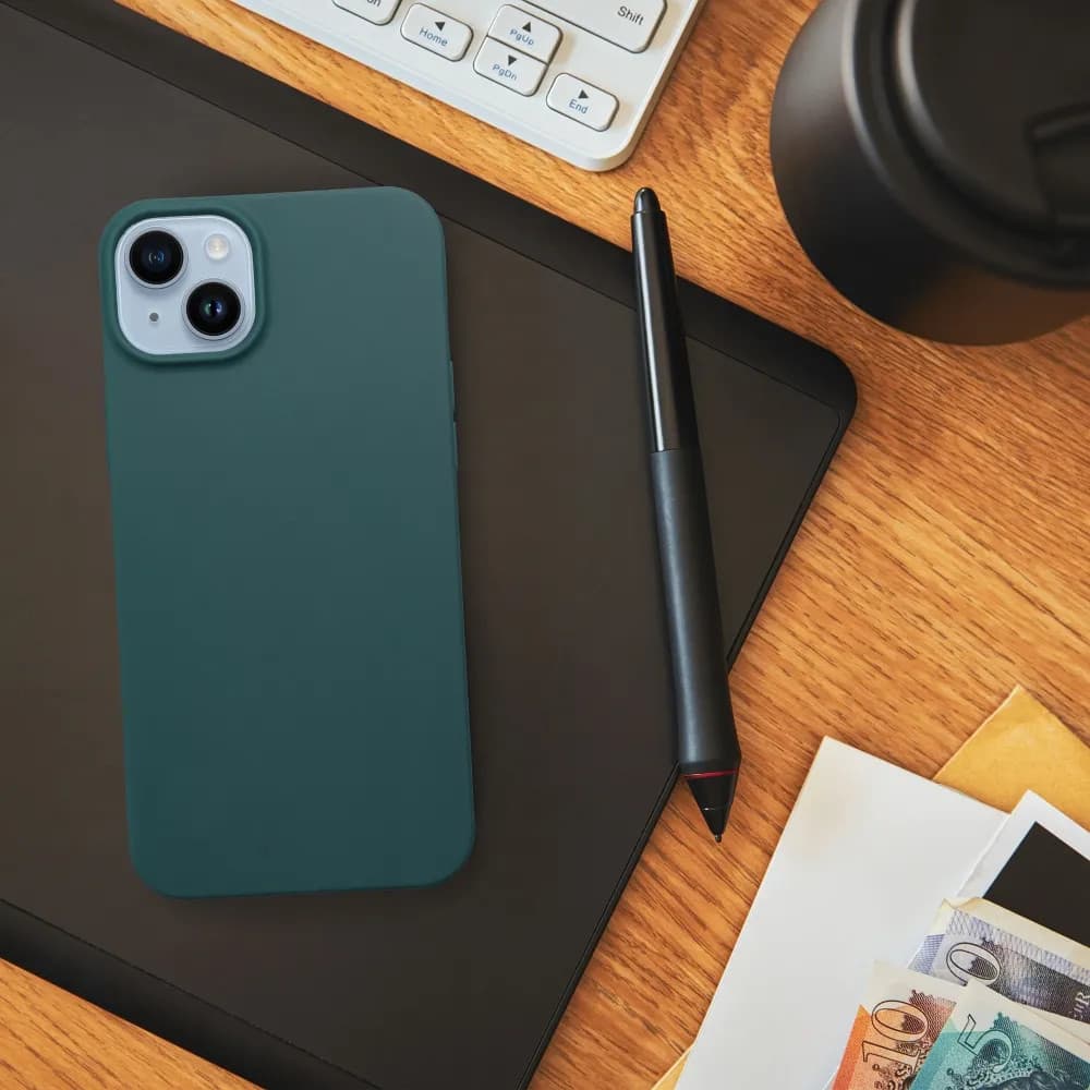 Husa Apple iPhone 12 Pro, Matt TPU, silicon moale, verde inchis — varianta 4