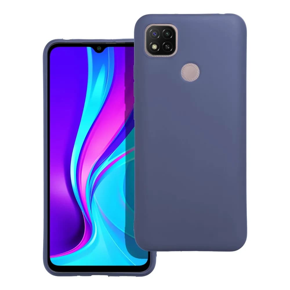 Husa Xiaomi Redmi 9c, Matt TPU, silicon moale, albastru inchis — principală