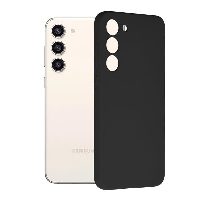 Husa Samsung Galaxy S23 Plus, Matt TPU, silicon moale, negru — principală