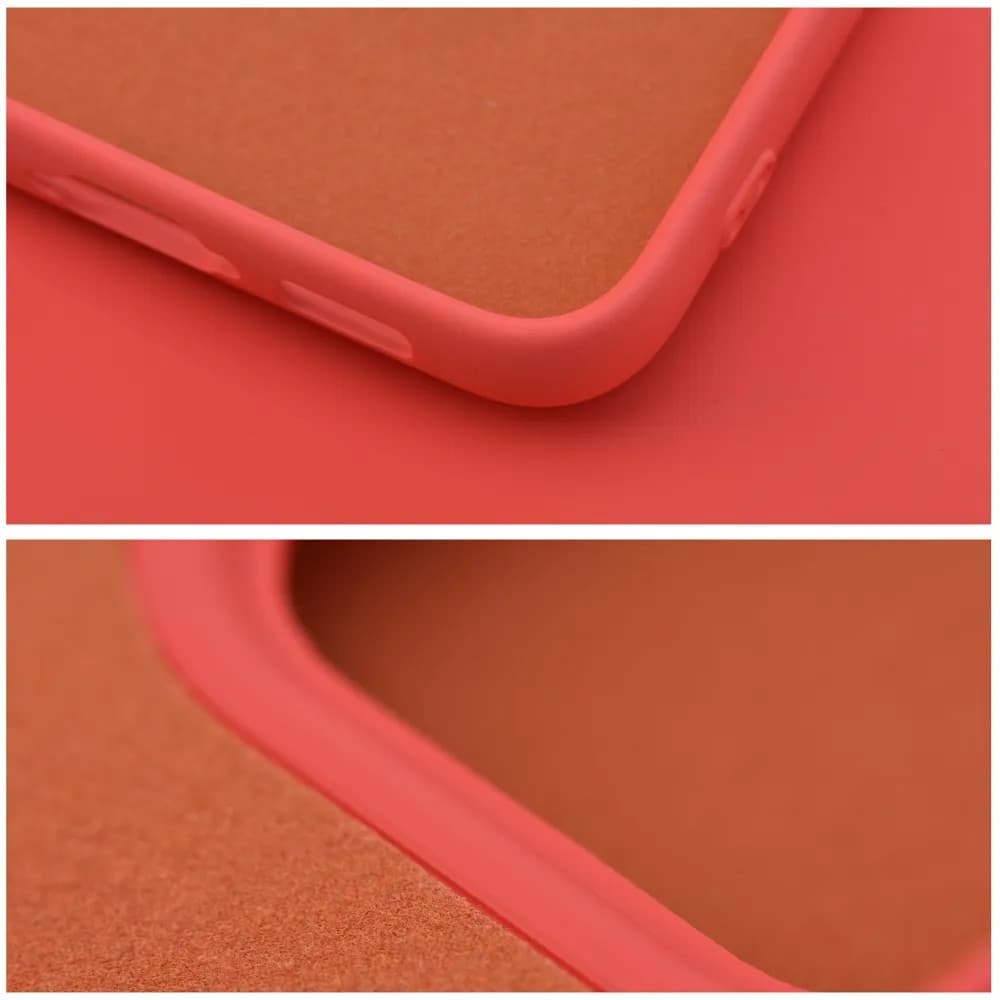 Husa Apple iPhone 15 Pro Max, Luxury Silicone, catifea in interior, rosu piersica — varianta 6