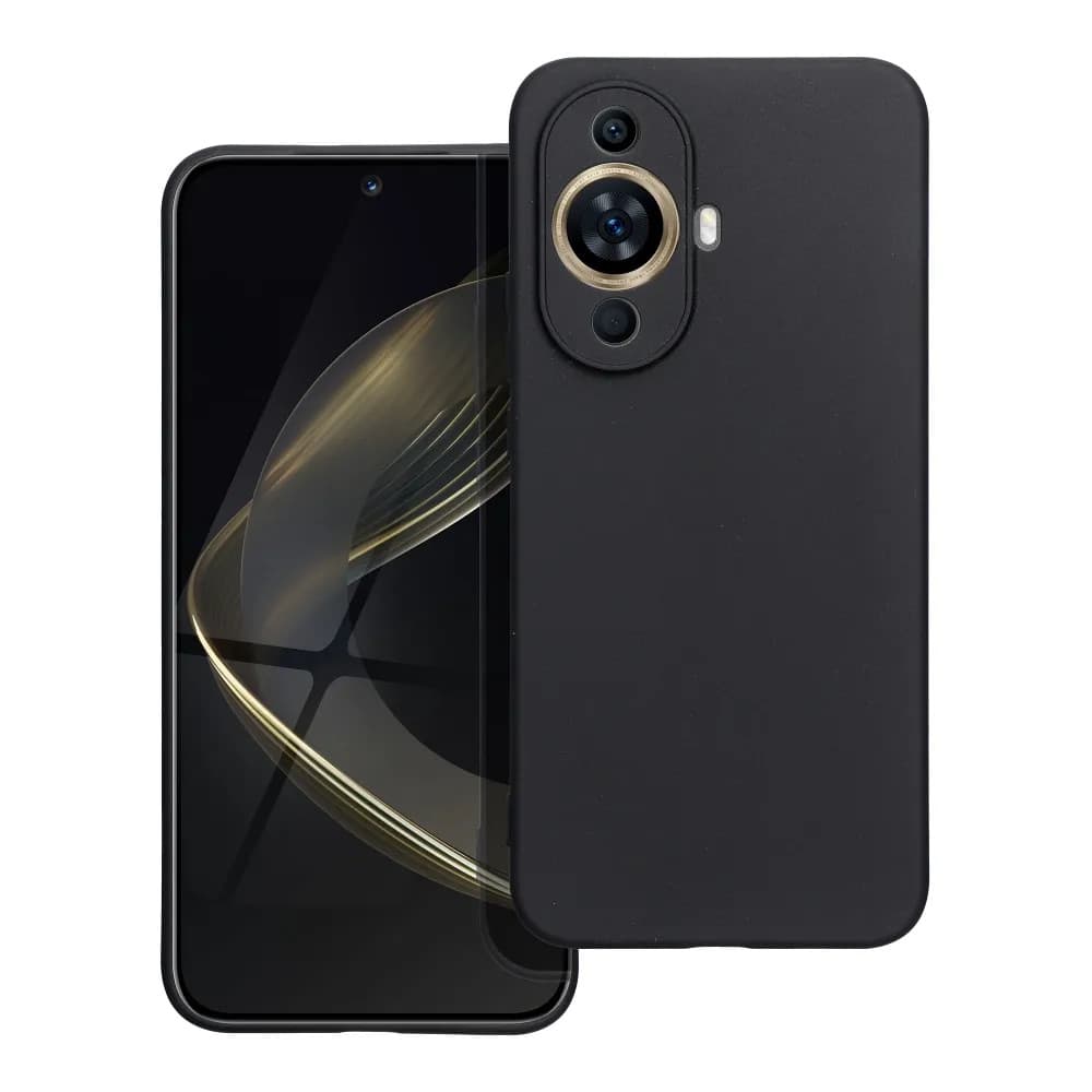 Husa Huawei Nova Y11, Matt TPU, silicon moale, negru — principală