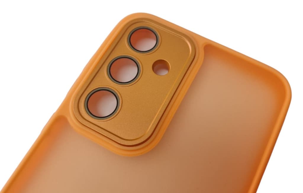 Husa Samsung Galaxy A35, Variete Case, protectie camera, portocalie — 2