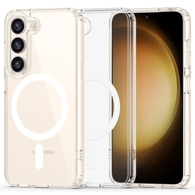 Husa protectie Samsung Galaxy S24 Plus, compatibila MagSafe, hybrid PC + TPU, transparenta — principală