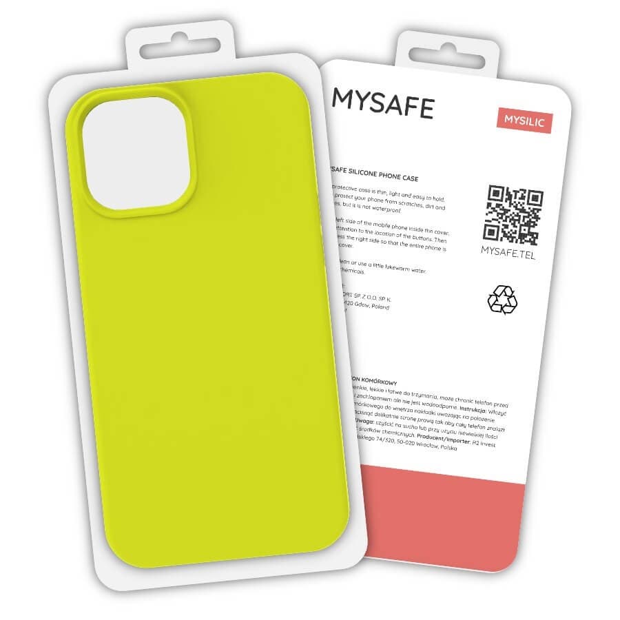 Husa protectie MySafe Silic pentru Apple iPhone 12 Mini, catifea in interior, galben — varianta 7