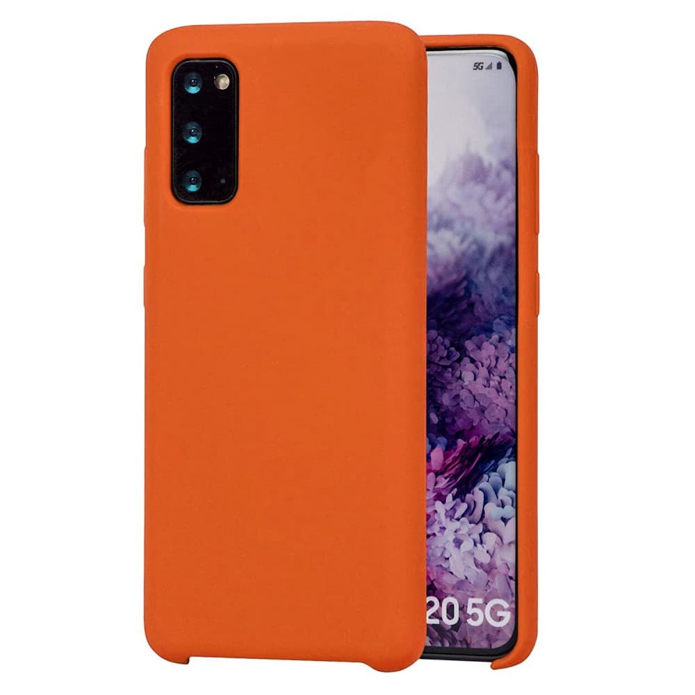 Husa protectie MySafe Silic pentru Apple iPhone 7/8/SE2, catifea in interior, portocaliu — principală