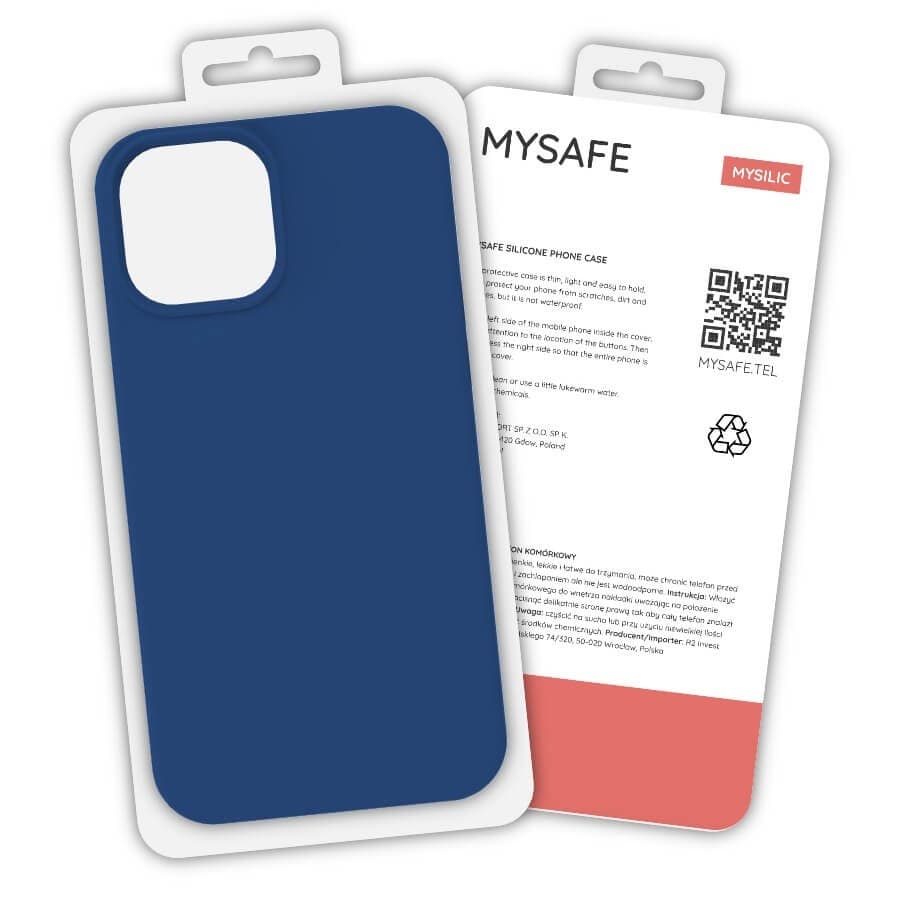 Husa protectie MySafe Silic pentru Apple iPhone 7/8/SE2, catifea in interior, albastru inchis — varianta 7