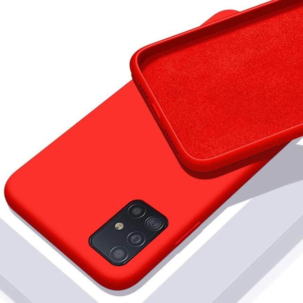 Husa Samsung Galaxy A72 4G/5G, Luxury Silicone, catifea in interior, rosie — 2